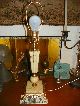 Houzex Slag Glass Lamp Art Deco Houze 1930s Like Akro Agate Vidrio Works Perfect Art Deco photo 5