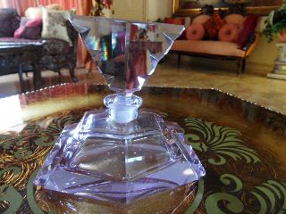 Rare Art Deco Perfume Bottle Lavendar Color A Must See photo