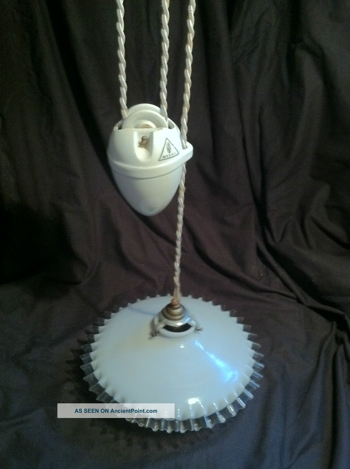 French Art Deco Rise And Fall Center Light C1930 Art Deco photo