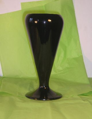 Vintage Art Deco Amethyst Glass Vase A24 photo