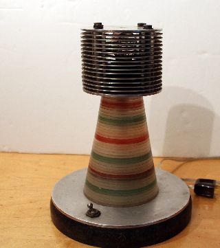 Rare Vintage Art Deco Machine Age Lamp/lighthouse Form/like Pattyn Lamp photo