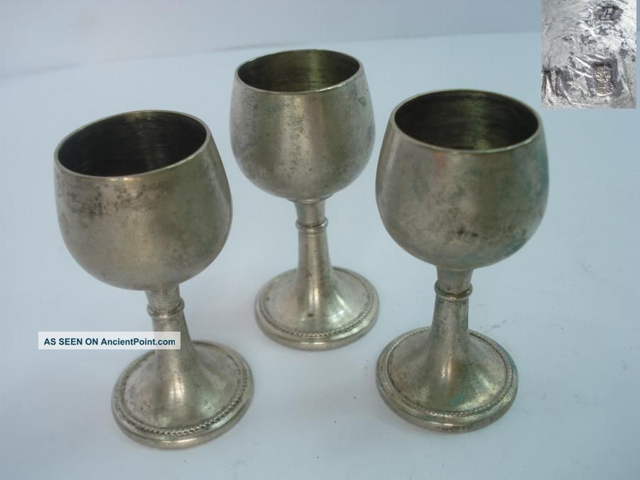 1930s Antique German Alcohol Cups Set Marked Wmf WMF photo