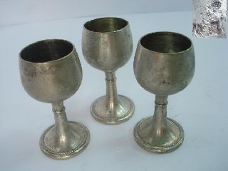1930s Antique German Alcohol Cups Set Marked Wmf photo