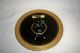 Art Deco Cake Serving Plate W/heavy Gold On Black Glass 10 