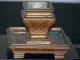 Antique C18/19thc Neoclassical Solid Bronze Matching Pair Of Inkwells - Mrkd - Hp Art Deco photo 4