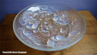 Verlys Signed French Art Deco Opalescent Bowl C1925 photo