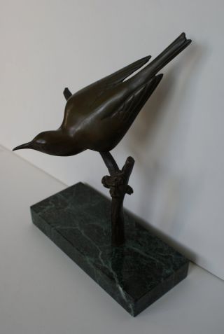 French Art Deco Cast Bronze Bird Sculpture Signed J H Laurent 1920 ' S Stunning photo