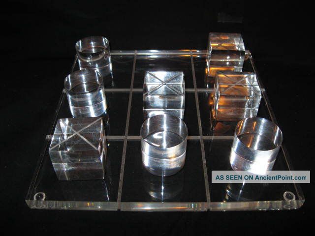 Tic Tac Toe Lucite Game Art Deco photo