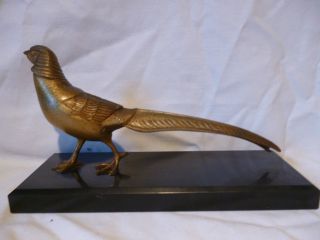 Vintage 1930/40 ' S French Art Deco Spelter Bird Figure (pheasent photo