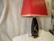 Art Deco Ceramic Glazed Table Lamp Refurbished Cord And Shade Art Deco photo 5