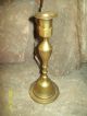 Early Antique Solid Brass Candlestick Candle Holder Bell Shape Deco Era Art Deco photo 2