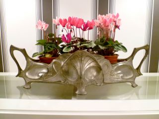 Stunning Large Antique Victorian Art Nouveau Planter Plant Pot Window Box C1890 photo