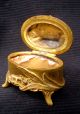 Antique Cast Metal Bronze Jewelry Casket Trinket Box Art Nouveau Victorian Art Nouveau photo 2