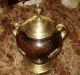 Vintage Art Nouveau Brass / Bronze Enamel Urn / Vase W/ Lid Antique Estate Metalware photo 7
