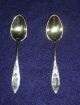 Gold & Silverplated Two - Toned Art Nouveau Demitasse Teaspoons 4 1/4 