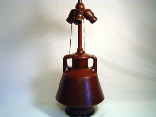 Great Tiffany Era Handel Arts & Crafts Prarie / Teco Style Bronze Lamp Base,  Nr photo