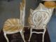 Vintage Art Nouveau Hand Carved Leaf Shaped Chairs Italian Art Nouveau photo 2