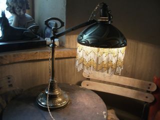 Truly Stunning French Art Nouveau Brass Desk Lamp.  C1890 Liberty? photo