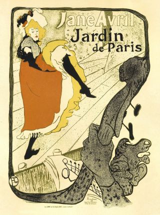 Art Nouveau Style Advertising Print ' Jardin De Paris ' photo