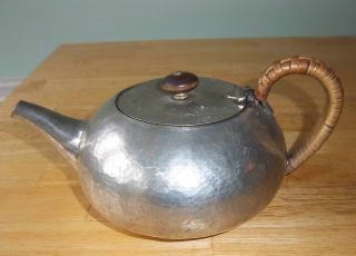 Tudric Liberty Art Nouveau Pewter Teapot Hand Beaten 1920s photo