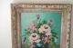 Broggi Artist Signed Antique Oil On Board Painting Flowers In Vase Ornate Frame Art Nouveau photo 6