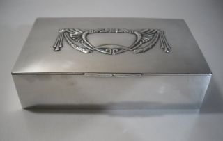 A Large Latvian Silver ' Jugendstil ' Box : Riga C1895 photo
