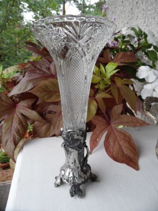 1890´s Jugendstil Wmf Britannia Metal Centerpiece Vase photo
