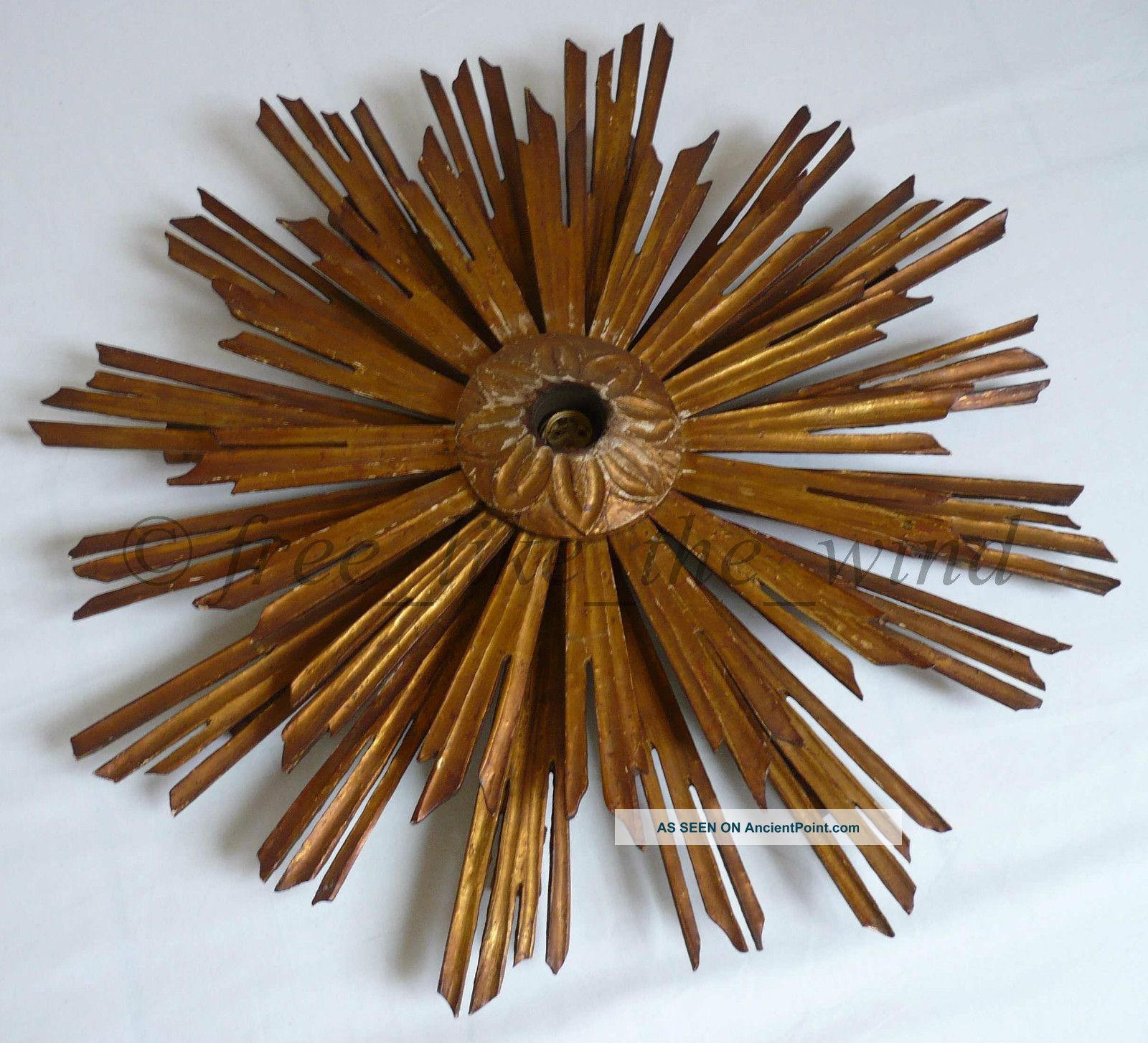Great German Black Forrest Sunburst Starburst Lamp Art Nouveau ~ Art Deco Lamps photo