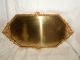 Antique Gold Plated Brass Convex Picture Frame Art Nouveau Orig Certificate Picture Frames photo 5