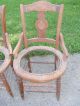 4 Early Art Nouveau / Victorian Burled Walnut Chairs Art Nouveau photo 9