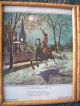 Set Of Four Antique Framed 1942 Lithographs Of Paul Reveres Ride Must See Arts & Crafts Movement photo 4
