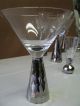 Mid Century Martini & Shot Glasses Bold Arts & Crafts Stl Silver Plate Base 12pc Arts & Crafts Movement photo 2