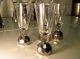 Mid Century Martini & Shot Glasses Bold Arts & Crafts Stl Silver Plate Base 12pc Arts & Crafts Movement photo 4