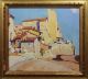 Antique Ernest David Roth Impressionist Oil Painting Castle Antibes France Arts & Crafts Movement photo 2