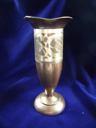 Antique Benedict Studios Unusual Viking Silver Vase photo
