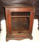 Antique Oak Wall Cabinet Smoking Pipe Tobacco Cupboard With Key Locking Arts & Crafts Movement photo 2