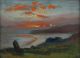 Early California Impressionist Oil Painting By Manuel Valencia / Pacific Sunset Arts & Crafts Movement photo 1