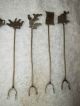 12 Vintage Mexican Silver Alpaca Mexico Pickle Olive Appetizer Forks,  Skewers Arts & Crafts Movement photo 3