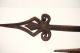 Antique Early Arts & Crafts Craftsman Iron Curtain Rod Hammered Rings Brackets Arts & Crafts Movement photo 5