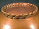 Arts & Crafts Era Hand Hammered Twisted Ring Base Copper Bowl Arts & Crafts Movement photo 1