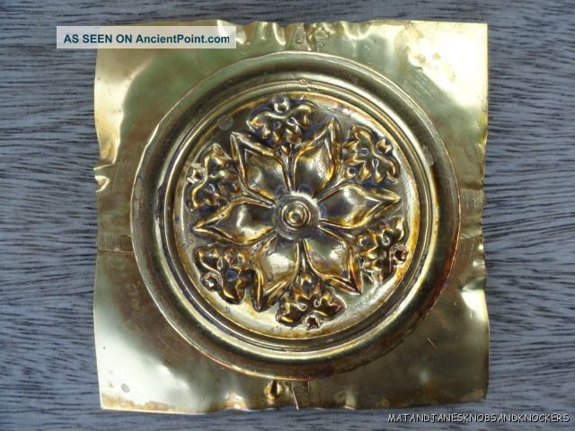 Arts And Crafts Pressed Brass Funiture Mount Ormalu Cartouche T1 Other photo