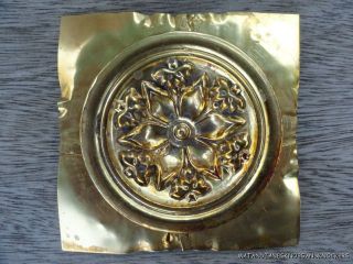 Arts And Crafts Pressed Brass Funiture Mount Ormalu Cartouche T1 photo