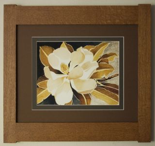 Mission Style Bungalow Quartersawn Oak Arts & Crafts Framed Print - Magnolia photo