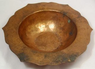 Wonderful Vintage Arts And Crafts Hammered Copper Bowl Q15 photo
