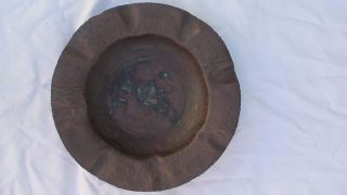 Arts Crafts Mission Hand Hammered Copper Ashtray photo