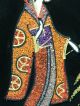 1965 Black Velvet Picturesque Mosaic Geisha Girl W/ Antique Gold Frame 13 X 19 Arts & Crafts Movement photo 2