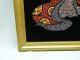 1965 Black Velvet Picturesque Mosaic Geisha Girl W/ Antique Gold Frame 13 X 19 Arts & Crafts Movement photo 6