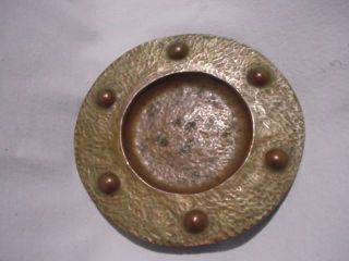 Arts Crafts Mission Hand Hammered Copper Tray photo