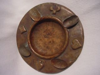 Arts Crafts Mission Hand Hammered Copper Ashtrayby Benedict Studio photo