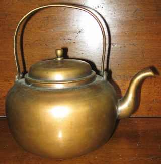 Antique~lovely Solid Bronze Arts & Crafts Teapot W/lid photo